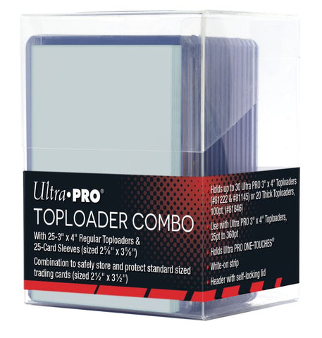 Ultra Pro Toploader Combo (25 loaders + 25 sleeves + storage box)