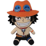 One Piece Ace Sitting Pose Plush 7"