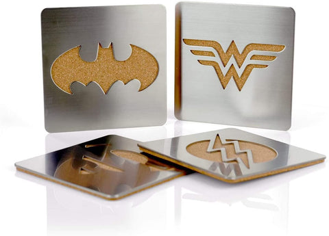 DC Superhero Logo Ceramic Coaster Set of 4