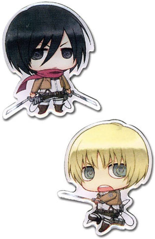 Attack on Titan Mikasa and Armin Pins