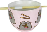 Pusheen the Cat Ramen Bowl with Chopsticks