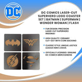 DC Superhero Logo Ceramic Coaster Set of 4