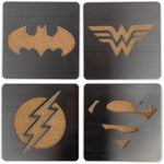 DC Superhero Logo Ceramic Coaster Set of 4