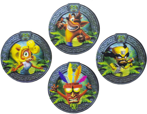 Crash Bandicoot 3D Non-Slip Coaster Set of 4