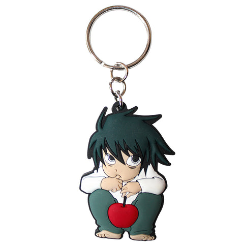 DEATH NOTE - PVC Keychain: L with apple