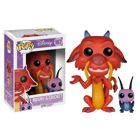 Mulan Mushu and Cricket Pop! Vinyl Figure