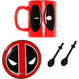 Deadpool Molded Coffee Mug With Spoons And Coaster