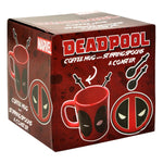 Deadpool Molded Coffee Mug With Spoons And Coaster