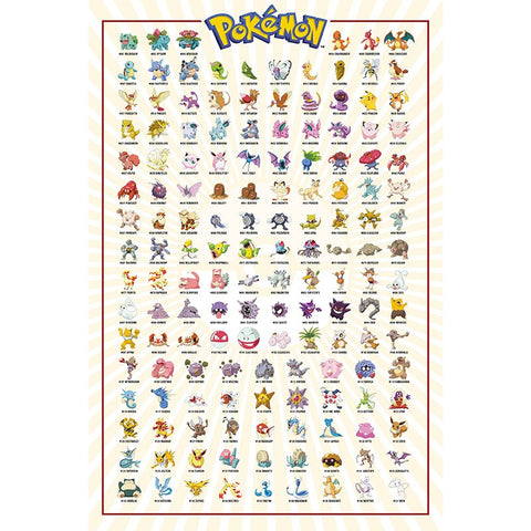 POKEMON Kanto 151 Poster