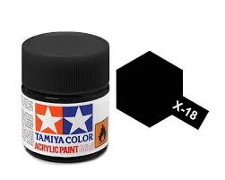 Tamiya Acrylic (10ml) Gloss X-18 Semi-Gloss Black